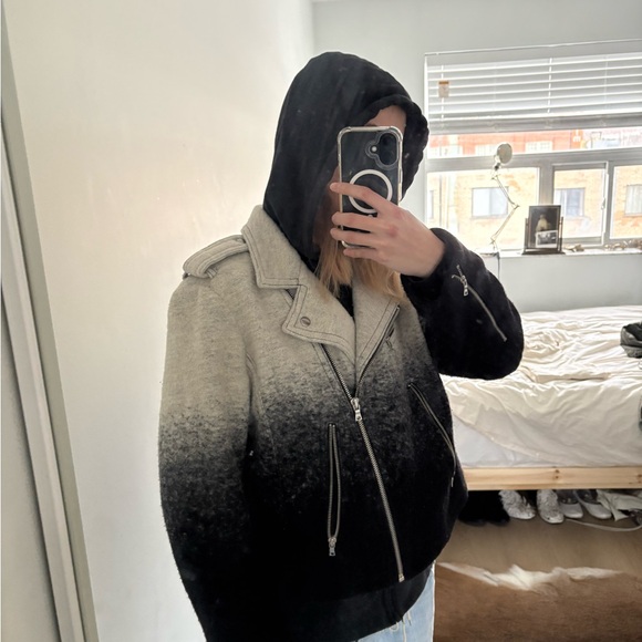 Gradient Black and Gray Women's Jacket - Picture 2 of 3